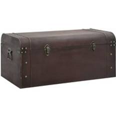 Møbler vidaXL Treasure with Latches Dark Plywood Chest of Drawer