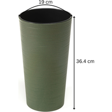 Pots, Plants & Cultivation Wellhome Forest Green Round Flower Pots 30% Wood Eco Lilia Style