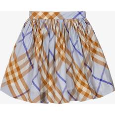 Silk Children's Clothing Burberry Girls Blue Check Silk Skirt