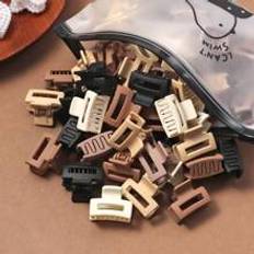 Shein Girls' Small Hair Claw Wave Square Mordant Colored Brown Hair Clips
