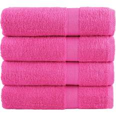 vidaXL Premium Solund Badezimmerhandtuch Rosa (100x50cm)