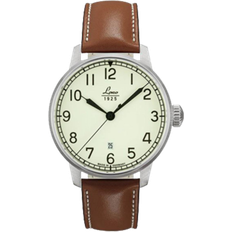 Laco Valencia herrarmbandsur brunt kalvläderband, safirglas, 42 mm, automatik, marinklocka, inkl. etui 861651.2