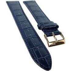 HUGO BOSS Uhrenarmbänder HUGO BOSS 1513371 20mm Leder, blau, Dornschließe 31374