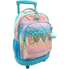 Turquoise Backpacks School Rucksack with Wheels Blin-Blin Love Turquoise 43 x 34 x 24 cm