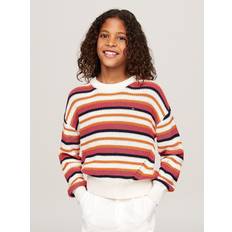 Tommy Hilfiger Sweatshirts Children's Clothing Tommy Hilfiger Girls' Kids' Stripe Crewneck Sweater White Ancient White/Stripe Multicolor