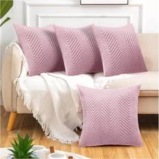 99rooms Embossed Velvet Cushion Cover Pink