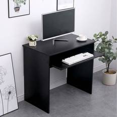 Computer desk 80cm Home Source Newport Space Saving Black Writing Desk 48x80cm