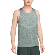 Herre - Løping Singleter Nike Rise 365 Men's Dri Fit Running Tank - Vintage Green/Heather