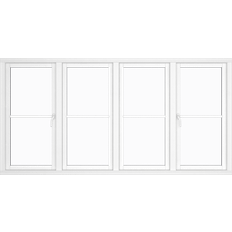 Klarvinduer BH4-8_138 Trä Sidohängt fönster 2-glasfönster 157x40cm