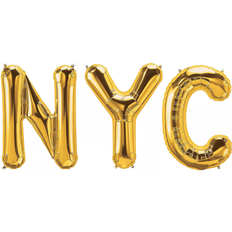 Fun Express Text & Theme Balloons Nyc Mylar Gold