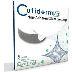 First Aid Cutiderm AG Non-Adherent Silver Dressings 10cm x 10cm 5-pack