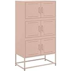 Rouge Buffets vidaXL Rose 68.5 x 38.5 x 123.5 cm Acier Pink Buffet