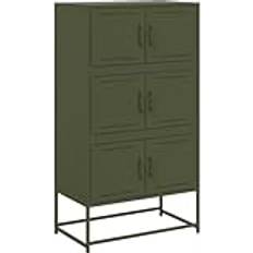 Acciaio Inossidabile Mobili vidaXL Credenza Verde Oliva 68.5 x 38.5 x 123.5 cm Madia