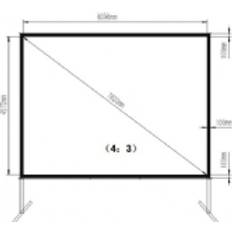 Projektorlerreter ART FOLDING MANUAL SCREEN 300 600x400cm FF-300 4:3 FastFold projektorlærred