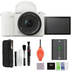 Sony by: Pixel Connection, Alpha ZVE10 II APS-C Interchangeable Lens Mirrorless Camera White Bundle with Advanced Accessories zve10