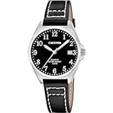 Calypso Ladies Black Leather Strap Watch K5869/4