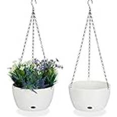 Blomampel med vattenbehållare, set om