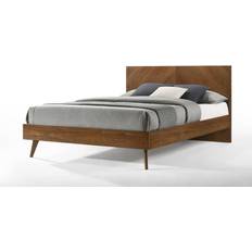 Queen Frame Beds Benjara Nova Rem Chevron Frame Bed