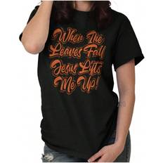 Tops Shein The Leaves Fall Jesus Lifts Me Womens Graphic T Shirt Tees