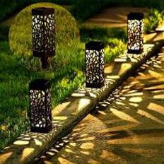 Shein 6pcs 600mAh Solar Powered Lawn Light, Render Style Black Ambient