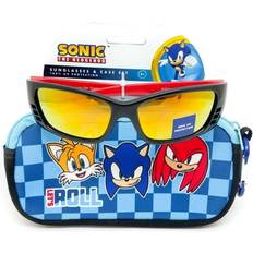 Sega Sonic & knuckles sunglasses & soft case 100% uv impact