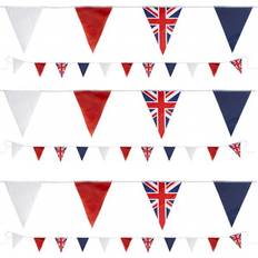 PMS 20ft King Charles Coronation Triangle Union Jack Bunting THREE PACKS 60FT