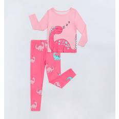 Cheap Other Sets Children's Clothing Shein pcs Toddler Girls Pink Cute Dinosaur Print Comfy Long Sleeve Top And Snug Fit Pants Set