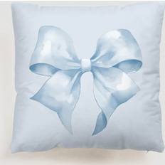 Romwe pc Simple HandPainted Romantic Light Bowknot Knot Pillow Case Blue (40x40cm)