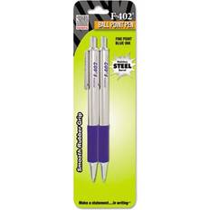 Stainless Steel Office Supplies Zebra F-402 Ballpoint Retractable Pen 2 Pack