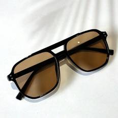 Shein pc Double Beam Square Frame Retro