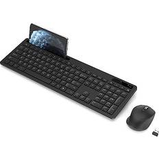 Keyboards Seenda Wireless Keyboard and Mouse Combo, 2.4G Phone Holder, QWERTY Mice Keyboard Set