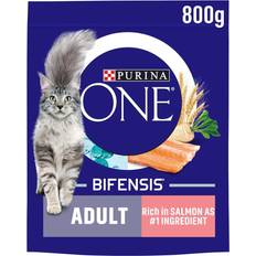Purina ONE Cats Pets Purina ONE ONE Adult Dry Cat Food Rich in Salmon 800g, Pack