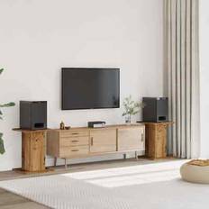 Wood Speaker Stands vidaXL Speaker stands 2 engineered wood