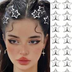 Silver Hair Clips Shein pcs Girls Silver Star Hair Clips DIY Hair Accessories