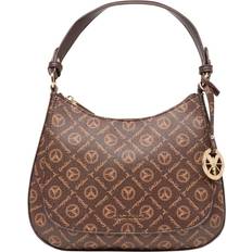 Del Rosso Logo Print Hobo Väska - Brown