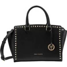 Elegant Kort Handväska Med Nitar - Black