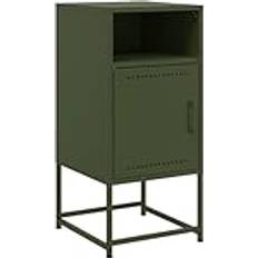 Steel Bedside Tables vidaXL Cabinet Olive Bedside Table