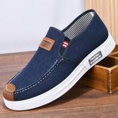Shein Men's Slip-On Canvas Dress Shoes, Breathable Anti-Slip Casual Loafers, Work Shoes For Men