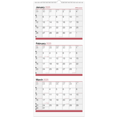 Office Depot Calendars Office Depot 2025 3-Month Monthly Wall Calendar, To December 2025, OD303028