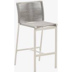 Kave Home Culip De Cuerda Y Aluminio Blanco 65 cm Silla de jardín para comedor