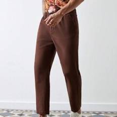 Shein Men Vintage Slim Fit Brown Washed Stretch Denim Jeans