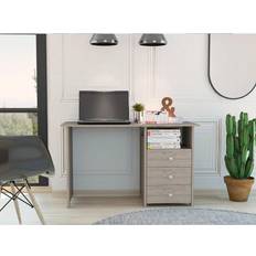 Shein Bianco Computer Three Drawers Writing Desk