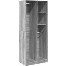 Tablero de partículas Almacenamiento Ropa vidaXL De Madera De Ingeniería Gris Sonoma 80 x 50 x 200 cm Armario