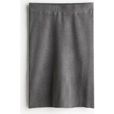 Gray - Women Skirts H&M Rib-Knit Skirt Gray