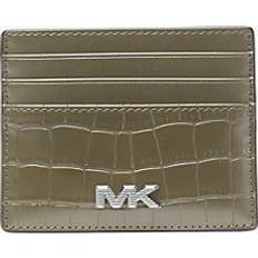 Michael Kors Green Card Cases Michael Kors Rivington Crocodile-Embossed Tall Card Case - Green ONE