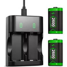 Battery Packs Insten 2 2600mah Battery For Xbox Series X S One Controller With Charging Station Usb-c