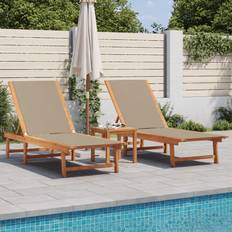 Brown Sun Beds vidaXL Sun Loungers 2
