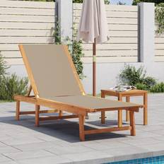 vidaXL Sun Lounger Taupe