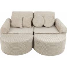MeowBaby Spielsofa Mini Max Ästhetik Cord ecru/beige