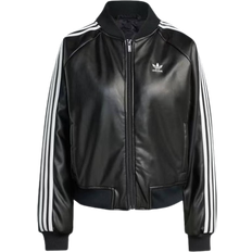 Adidas Women's SST Pleather Loose Padded Jacket - Black